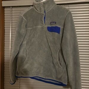 Patagonia Gray and Blue Fleece Jacket